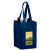 Company Branded Wine Bottle Holder with Full Color Imprint - 4 Bottle Wine Tote - Navy