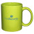 Lime Green Basic C Handle Color Mug With Custom Imprint | Custom Coffee Mug