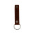 Custom Debossed Bailey Riveted Keychain - Mahogany leather with slate gray stitching