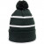 Custom Dark Green/White Premium Fleece Lined Striped Beanie