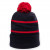Custom Navy/Red Premium Fleece Lined Striped Beanie