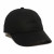 Black Cotton Twill Low Crown Embroidered Cap