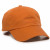 Burnt Orange Cotton Twill Low Crown Embroidered Cap