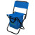 Printed Portable Folding Chair with Storage Pouch - Blue