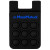 Custom Popper Stress Reliever Silicone Phone Wallet - Black