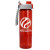 Imprinted Tritan Bottle Quick Snap Lid - Transparent Red bottle, Red lid
