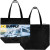 Custom Arlington Two-Tone Dye Sublimation Tote Bag - front and back views