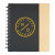 Custom Lock-It Black Spiral Sticky Flag Recycled Notebook & Pen