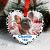 Pawprints Heart Shaped Photo Christmas Ornament For Dogs