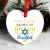 Personalized Heart Shaped First Hanukkah Ornament