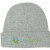 Embroidered Knit Beanie with Cuff - Gray