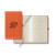 Custom Italian Made Tucson Medium Ivory Journal -  Orange