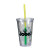 Victory Tumbler with Mood Straw with Logo green