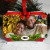 Red Holiday Bow Personalized Berlin Style Photo Ornament