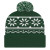 Embroidered Logo Snowflake Knit Cap - Forest green