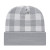 Plaid Logo Embroidered Beanies | Promotional Knit Hats - White/silver