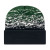 Embroidered Cuffed Static Pattern Knit Cap Black/white/forest green