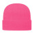 Solid Knit Cap with Cuff Neon Pink