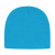 Logo Embroidered Custom Solid Knit Beanies - Cyan Blue