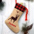 Buffalo Plaid Reindeer Personalized Christmas Stocking