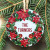 Poinsettia Wreath Personalized Slate Stone Ornament