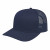 Navy Embroidered Mesh Back Trucker Cap with Modified Flat Visor