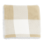 Logo Microfiber Plaid Sherpa Blanket - Tan/white