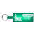 Translucent Green Rectangle Key-Tag-Flexible Plastic with Logo