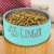 Personalized Pawprint Teal Blue Pet Bowl - 32oz