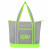 Gray with Lime Harborside Heathered Cooler Tote Bag