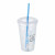 Sedici Tumbler Promotional Custom Imprinted Clear with Blue