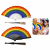 Custom Logo Rainbow Accordion Fan | Logo Hand Fans