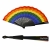 Custom Logo Rainbow Accordion Fan | Logo Hand Fans - Black