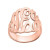 Rose Gold Vermeil Script Monogram Ring