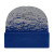 Embroidered Cuffed Static Pattern Knit Cap True Royal Heather
