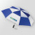 Zephyr Folding Umbrella Promotional Custom Imprinted With Logo -Royal and White