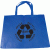 Large Recycled Tote Bag with 6 Inch Gussets- Blue