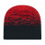 Customized Static Pattern Knit Beanie - Black/True Red
