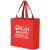 Non-Woven Foldable Shopper Tote Promotional Custom Imprinted With Logo - Red
