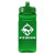 Imprinted UpCycle RPET Bottle Push Pull Lid - Transparent Green bottle, Green lid