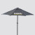 9' Music Umbrella with Logo Black