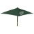 Square Wood 8 ft Market Umbrella with Logo Hunter