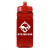 Imprinted UpCycle RPET Bottle Push Pull Lid - Transparent Red bottle, Red lid