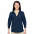 Navy Blue Harriton Ladies Paradise 3/4 Sleeve Performance Shirt 