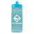 Imprinted UpCycle RPET Bottle Push Pull Lid - Glacier Blue bottle, Cyan lid