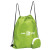 Promotional Folding Drawstring - Lime green