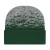 Embroidered Cuffed Static Pattern Knit Cap Forest Green Heather