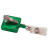 Square Retractable Badge Holder with Alligator Clip - Backing