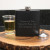 Engraved Black Flask Gift Set with Funnel