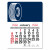 Peel-N-Stick® Calendar - Tire - Navy blue